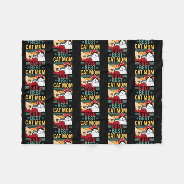 Couverture Polaire Funny Cat Mama for Cat Lovers Mothers Day Toxits (Devant (Horizontal))