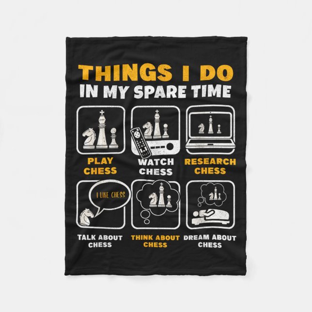 Couverture Polaire Funny Chess Player Things I Do In My Spare Time  (Devant)