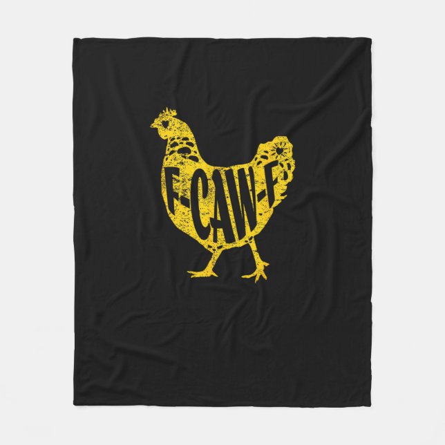 Couverture Polaire Funny Chicken F-Caw-F Hen Poultry Rooster Coop (Devant)