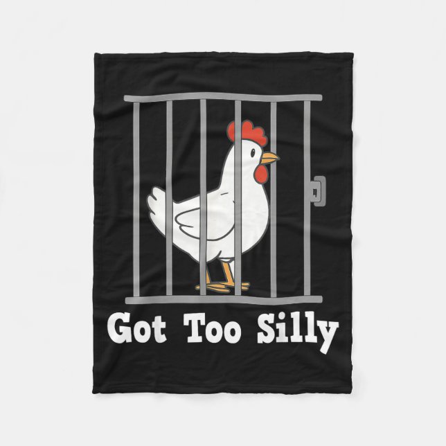 Couverture Polaire Funny Chicken Meme Got Too Silly Humor Men Women K (Devant)
