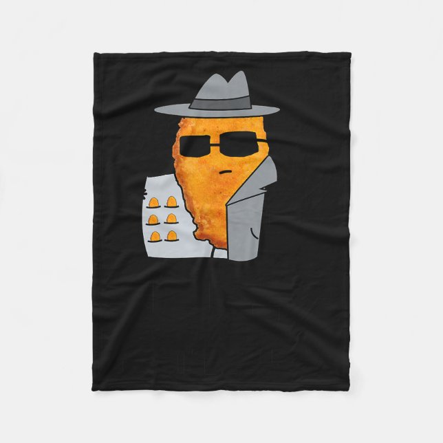 Couverture Polaire Funny Chicken Nuggets - Nugs Not Drugs  (Devant)
