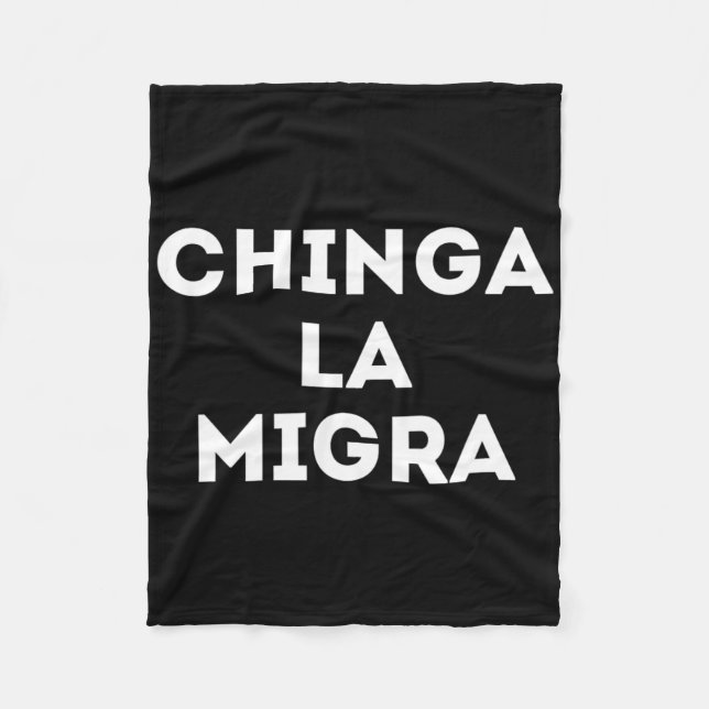 Couverture Polaire Funny Chinga La Migra La patrouille frontalière me (Devant)