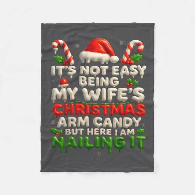 Couverture Polaire Funny Christmas Arm Candy Husband Holiday Couple H (Devant)