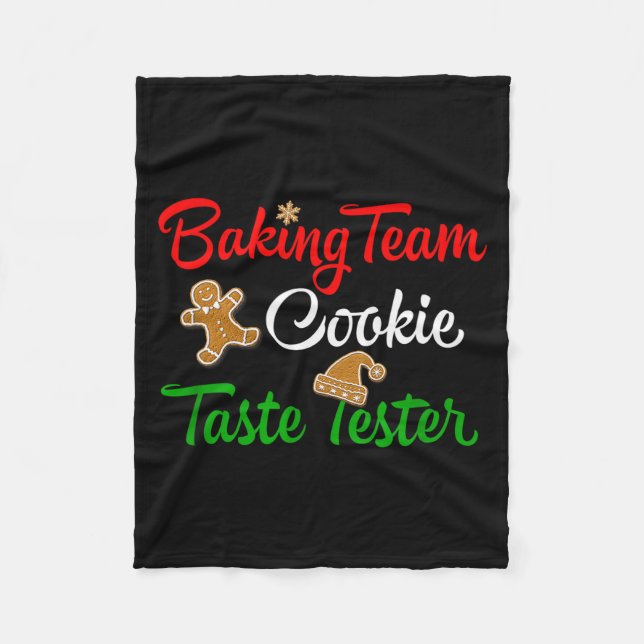 Couverture Polaire Funny Christmas Baking Team Cookie Taste Tester  (Devant)