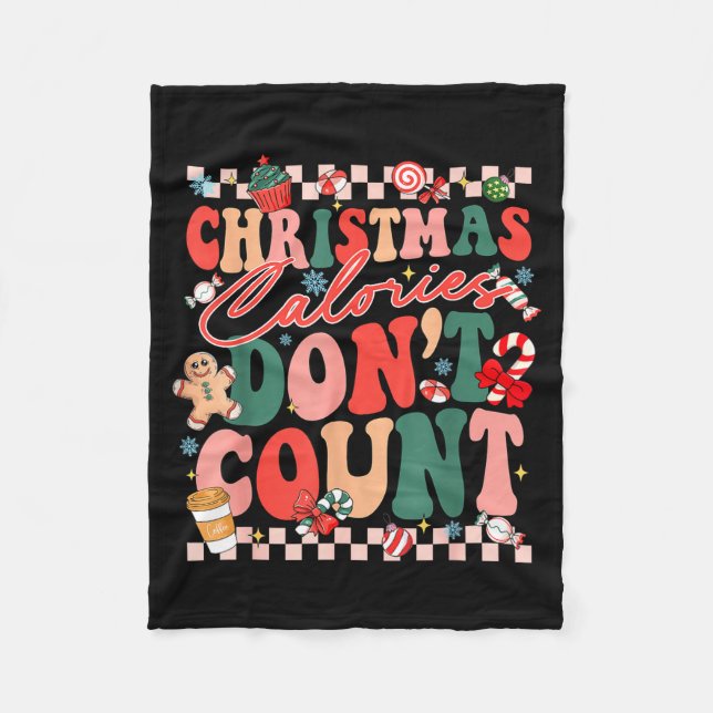 Couverture Polaire Funny Christmas Calories Don't Count Xmas Cookie  (Devant)