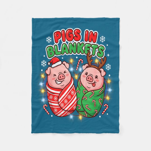 Couverture Polaire Funny Christmas Gs In Blankets Festive Food Pun  (Devant)