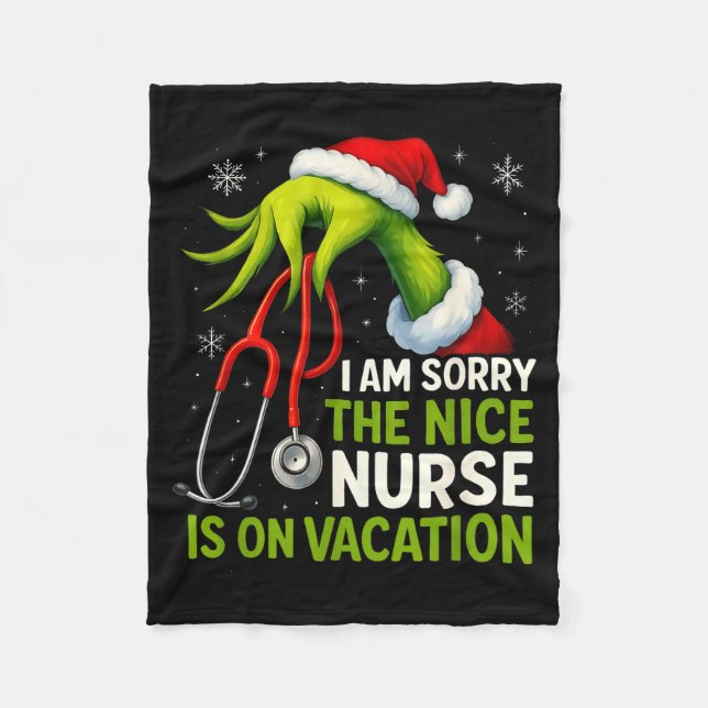 Couverture Polaire Funny Christmas I Am Sorry The Niche Nurse Medical (Devant)