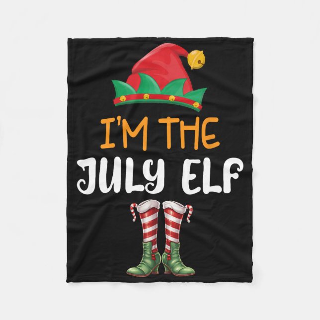 Couverture Polaire Funny Christmas In July I'm The July Elf Kids Men  (Devant)