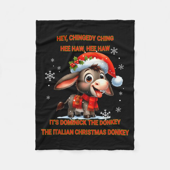 Couverture Polaire Funny Christmas Italian Christmas Dominick The  (Devant)