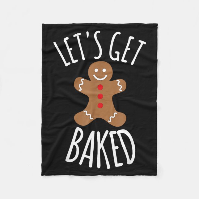 Couverture Polaire Funny Christmas Let's Get Baked Cookie Silly Gift  (Devant)