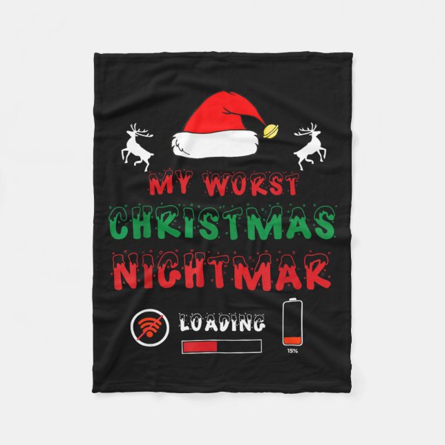 Couverture Polaire Funny Christmas My Worst For Gamers  (Devant)