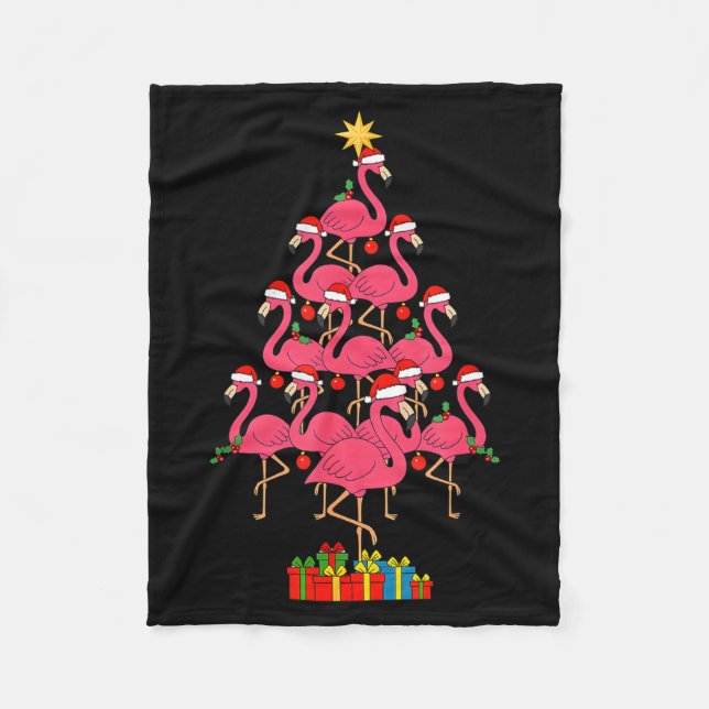 Couverture Polaire Funny Christmas Nk Flamingo Tree Holiday Bird Love (Devant)