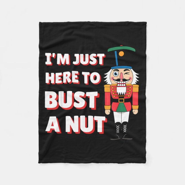 Couverture Polaire Funny Christmas Nutcracker- Bust A Nut Funny Mens  (Devant)