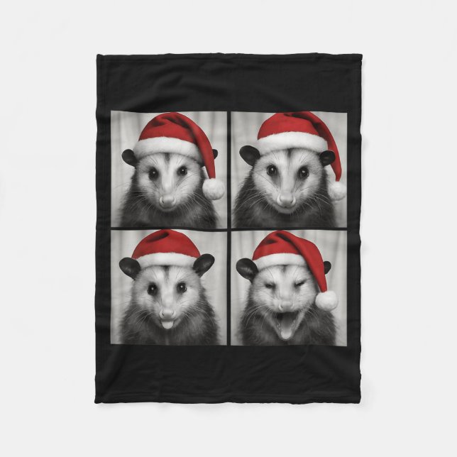 Couverture Polaire Funny Christmas Ossum Santa Photo Booth  (Devant)