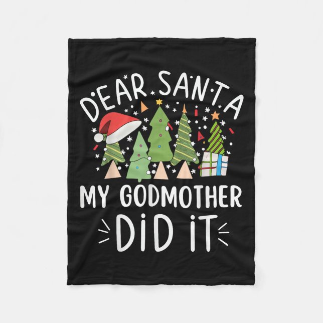 Couverture Polaire Funny Christmas Quote Sayings Dear Santa My Godmot (Devant)