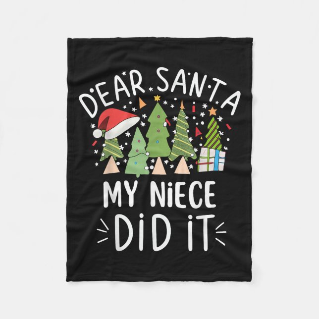 Couverture Polaire Funny Christmas Quote Sayings Dear Santa My Niece  (Devant)