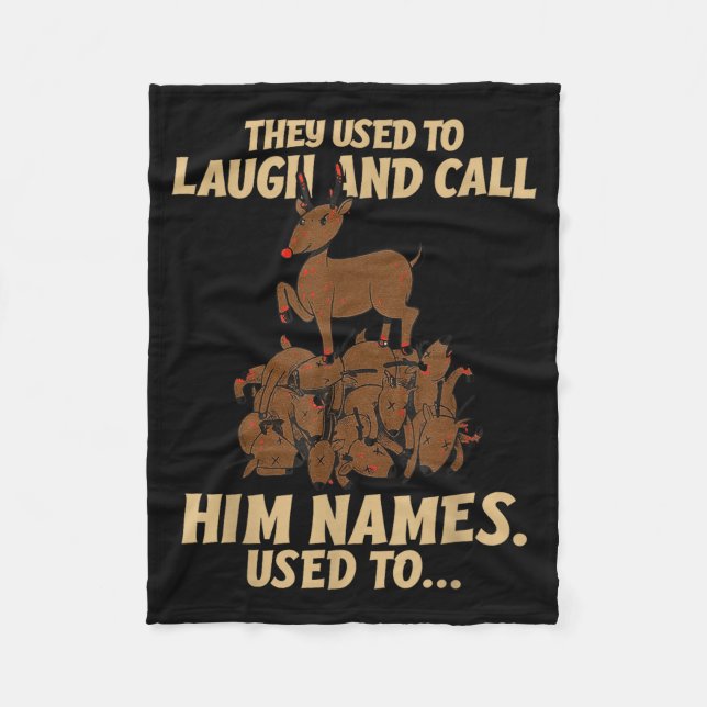 Couverture Polaire Funny Christmas Reindeer They Used To Laugh &amp;  (Devant)
