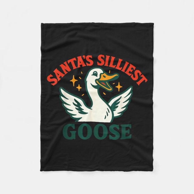 Couverture Polaire Funny Christmas Santas Silliest Goose Humor  (Devant)