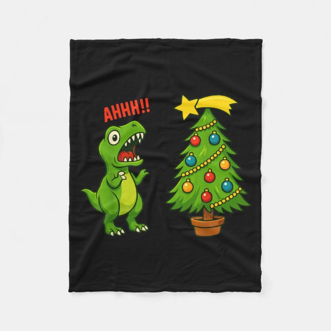 Couverture Polaire Funny Christmas Shirt Kids Boys Christmas Dinosaur (Devant)