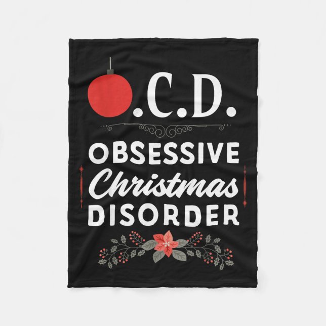 Couverture Polaire Funny Christmas Tees &amp; Tm. Obsessive Christmas (Devant)