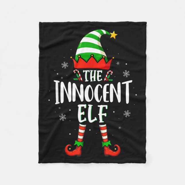 Couverture Polaire Funny Christmas The Innocent Elf Family Matching X (Devant)