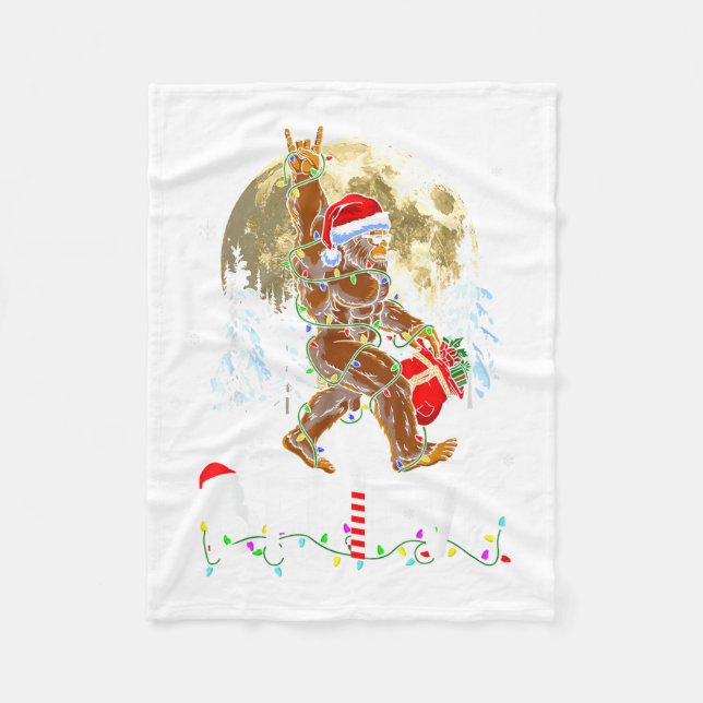 Couverture Polaire Funny Christmas Xmas Bigfoot Believe Sasquatch In  (Devant)