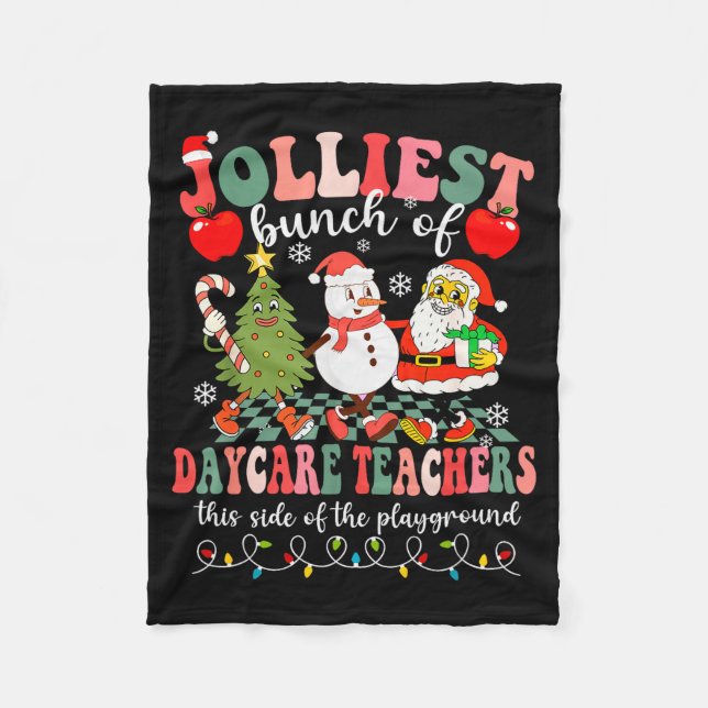 Couverture Polaire Funny Christmas Xmas Jolliest Bunch Of Daycare Tea (Devant)