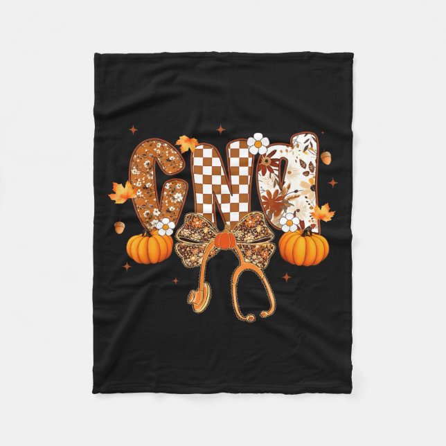 Couverture Polaire Funny Cna Nurse Coquette Bow Stethoscope Fall Girl (Devant)