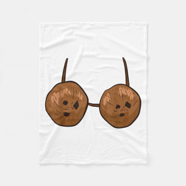Couverture Polaire Funny Coconut Summer Coconuts Bra Funny Halloween  (Devant)