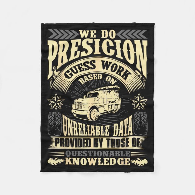 Couverture Polaire Funny Concrete Finisher We Do Presicion Guess Work (Devant)