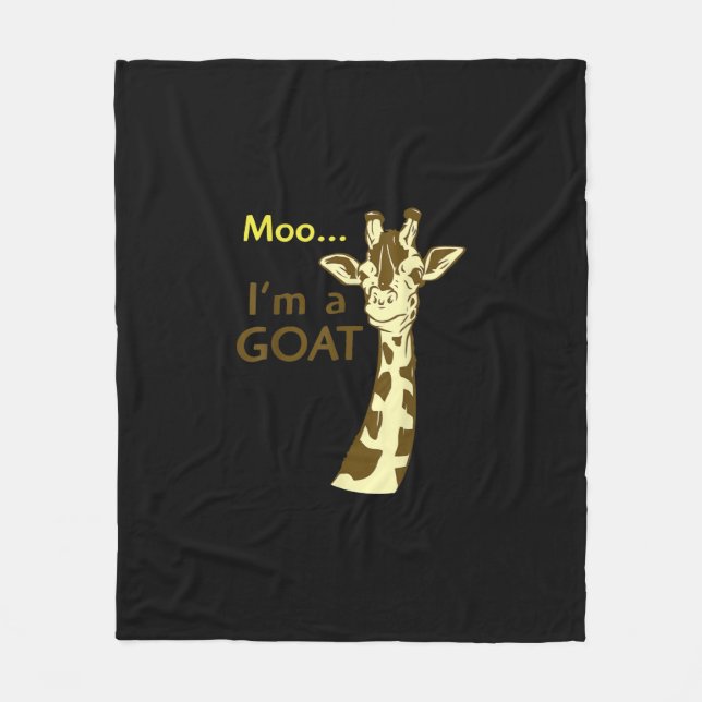 Couverture Polaire Funny Confusing Giraffe Moo I (Devant)