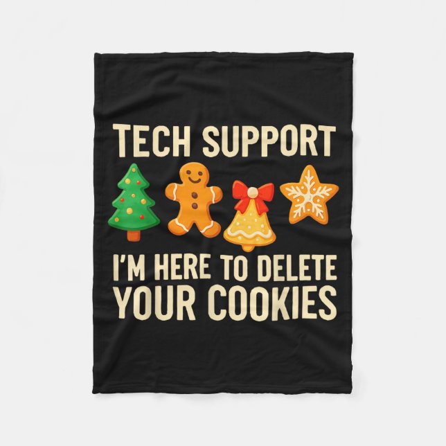 Couverture Polaire Funny Cookies Christmas Gingerbread Tech Suprt Men (Devant)