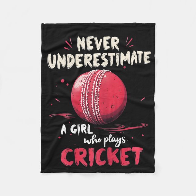 Couverture Polaire Funny Cricketer Joke Cricket Player  (Devant)