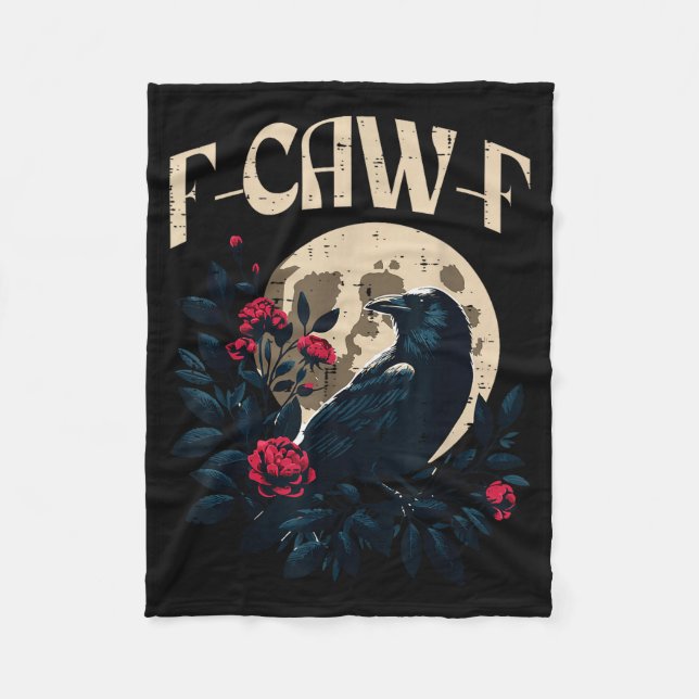 Couverture Polaire Funny Crow Meme Caw Women Kids Boys Men Girls Yout (Devant)