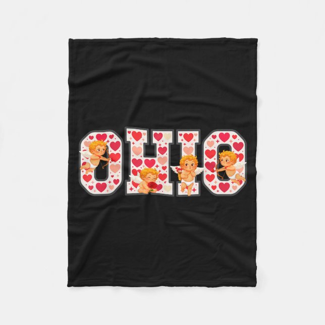 Couverture Polaire Funny Cud Ohio Midwestern Party O-h-i-o In Valenti (Devant)