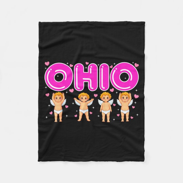 Couverture Polaire Funny Cud Ohio Midwestern Party O-h-i-o In Valenti (Devant)
