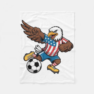 Couverture Polaire Funny Dabbing Ld Eagle Usa Soccer - Usa Flag Socce