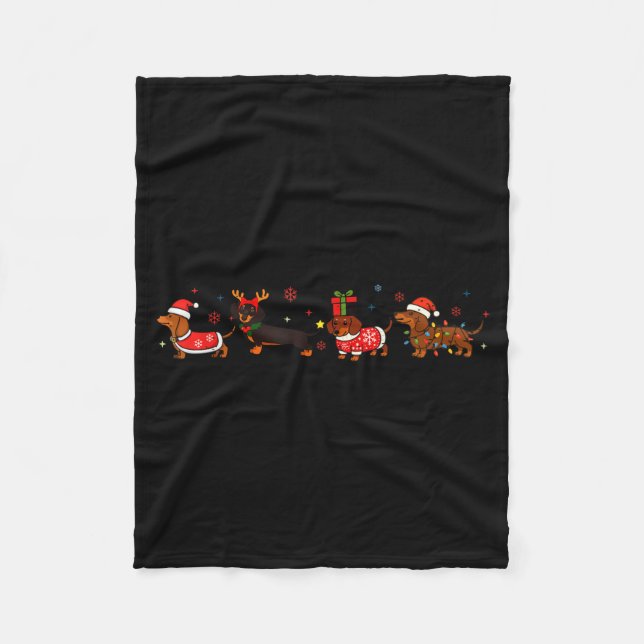 Couverture Polaire Funny Dachshund Christmas Weenie Dog Lover Cute Me (Devant)