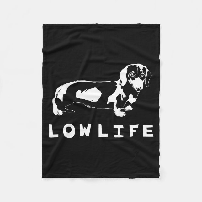 Couverture Polaire Funny Dachshund Low Life Shirt  (Devant)