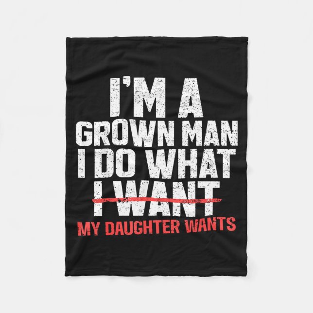 Couverture Polaire Funny Dad Father I'm A Grown Man I Do What My Daug (Devant)