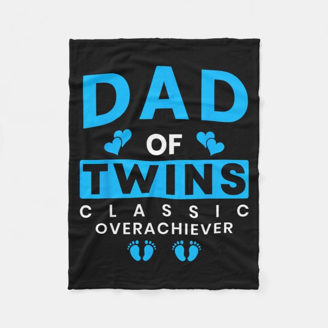 Couverture Polaire Funny Dad Of Twins Clic Overachiever Twins  (Devant)