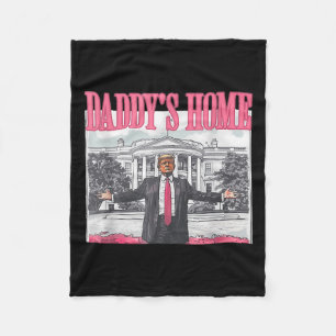 Couverture Polaire Funny Daddy's Home Trump Pink 2024 Take America Ba