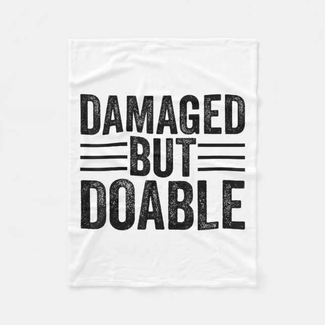 Couverture Polaire Funny Damaged But Doable Motivational Damaged Wome (Devant)