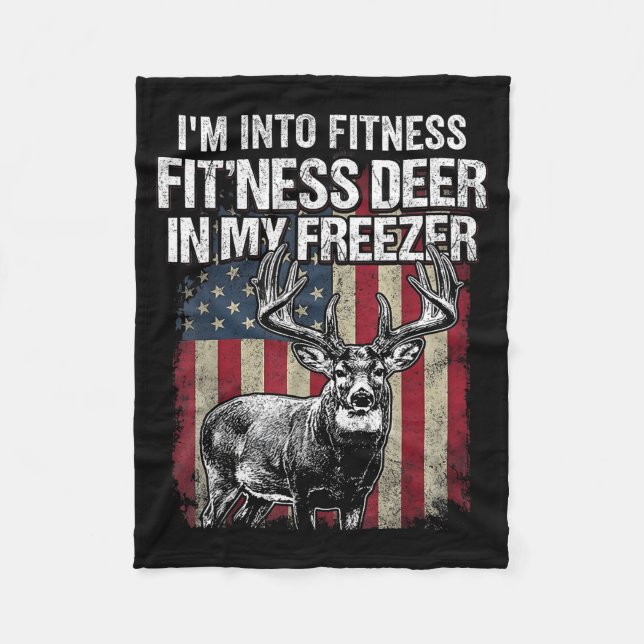 Couverture Polaire Funny Deer Hunting Art For Men Women Wildlife Hunt (Devant)