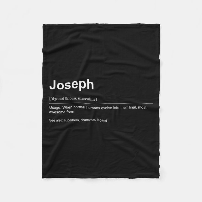 Couverture Polaire Funny Definition Quote For The Name Joseph _  (Devant)