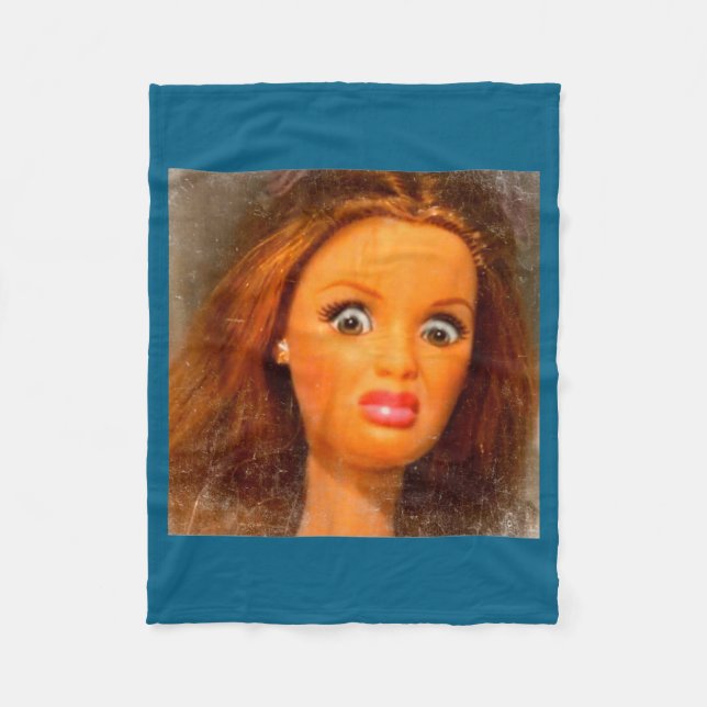 Couverture Polaire Funny Disgusting Doll Face Meme  (Devant)