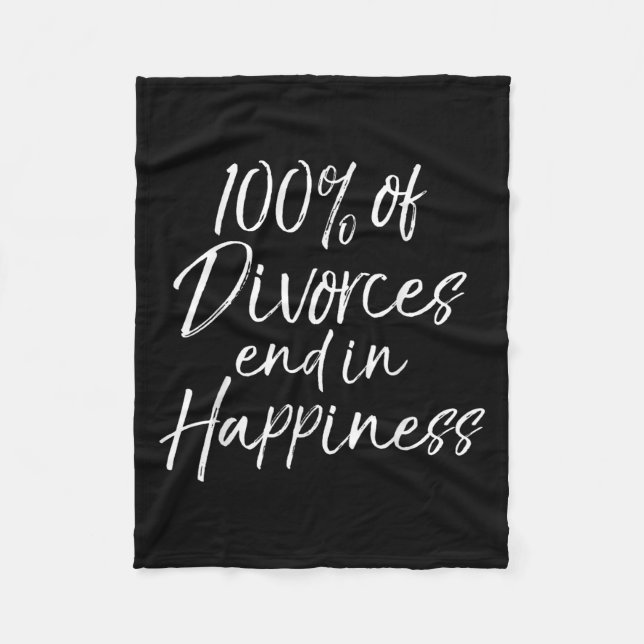 Couverture Polaire Funny Divorce Quote 100% Of Divorces End In Hapnes (Devant)
