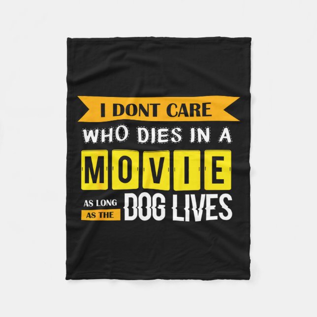 Couverture Polaire Funny Dog &amp; Puppy Lover Shirts I Don't Care Wh (Devant)