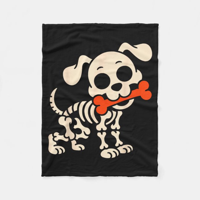 Couverture Polaire Funny Dog Halloween Skeleton Costume Soky Season  (Devant)
