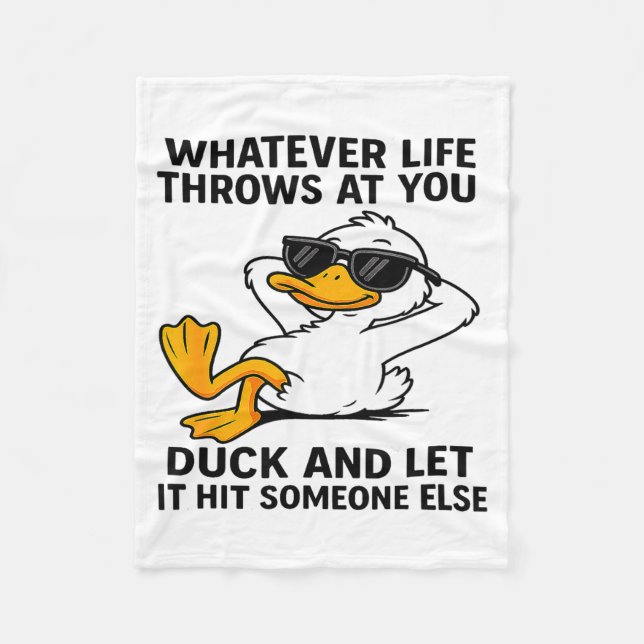 Couverture Polaire Funny Duck Graphic Men Women Funny Quote  (Devant)